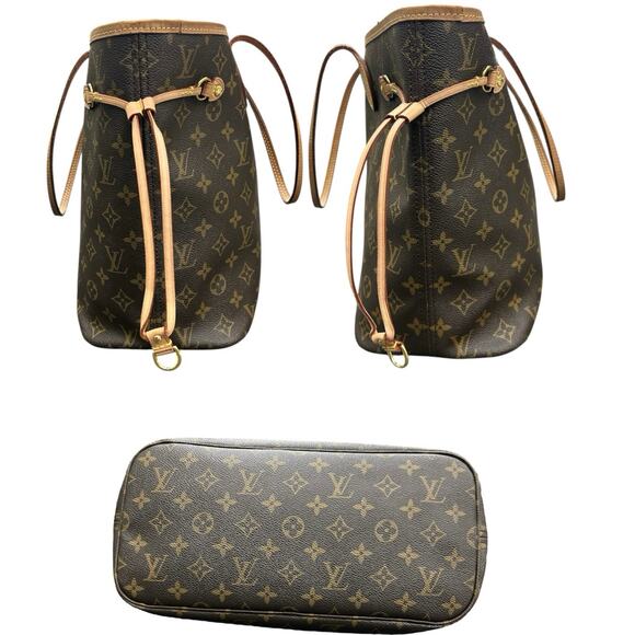 Louis Vuitton Neverfull MM Monogram with Pouchette in Rose Beige - Picture 3 of 8